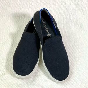 Rothy’s Black washable sustainable slip-on comfort sneakers